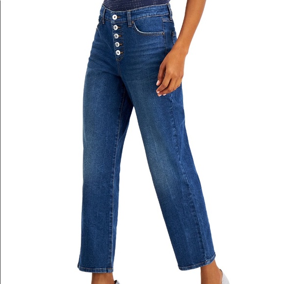 INC High-Rise Straight Leg Jeans - Picture 3 of 11